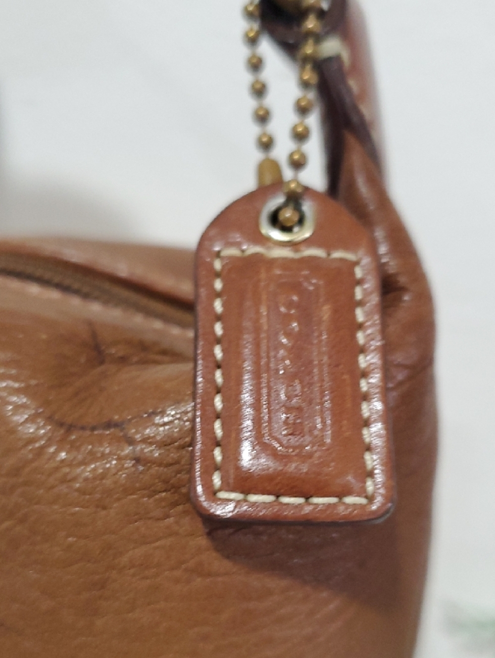 RARE Coach Brown Leather Small Handbag/Cosmetic Bag🤎 - Picture 11 of 16